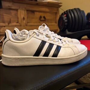 Adidas White and Black Retro Sneakers